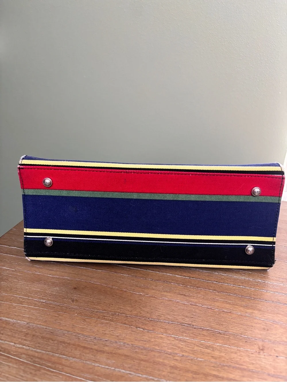 kate spade Multicolor Striped Canvas Tote in Red, Navy & Yellow